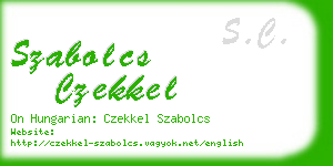 szabolcs czekkel business card